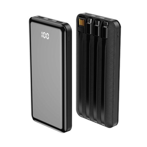 Forever power bank TB-411 ALLin1 10000 mAh with cables USB-C + Lightning + microUSB black - Image 2