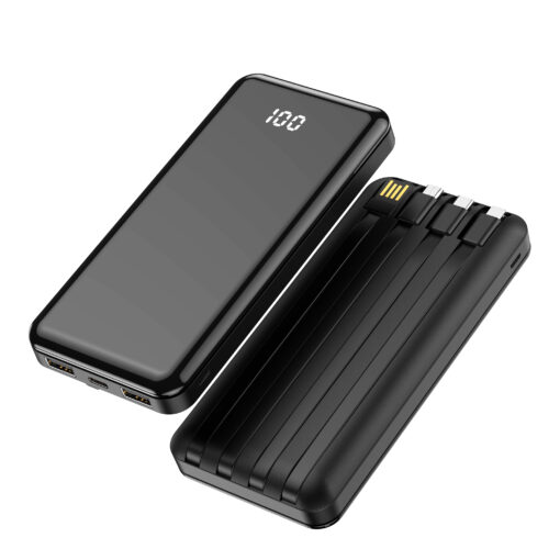 Forever power bank TB-411 ALLin1 10000 mAh with cables USB-C + Lightning + microUSB black - Image 4