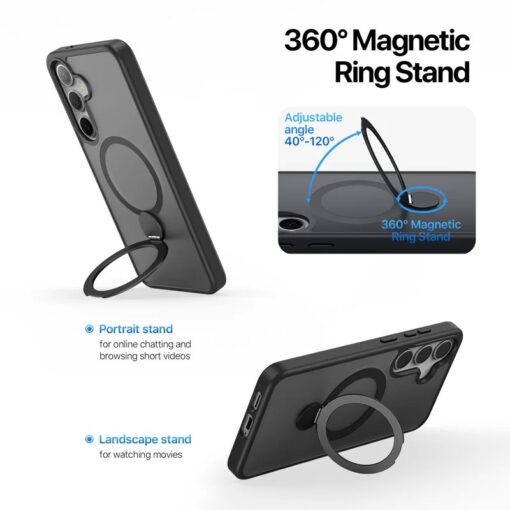 Telefoniümbris Dux Ducis Yind With Magnetic Stand Samsung S931 S25-le must - Image 4