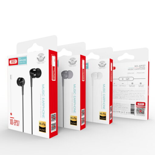 XO wired earphones EP37 jack 3,5mm white - Image 2