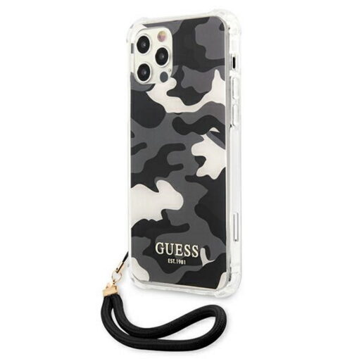 Guess case for iPhone 11 GUHCN61KSARBK black hard case Camo Collection - Image 2