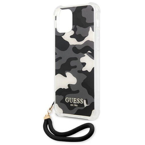 Guess case for iPhone 11 GUHCN61KSARBK black hard case Camo Collection - Image 3