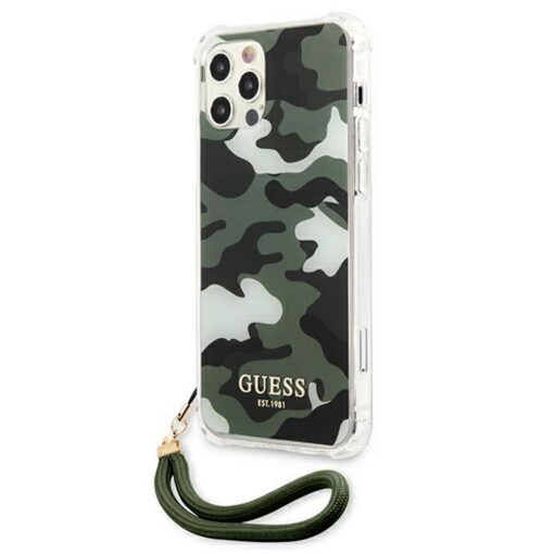 Guess case for iPhone 12 Pro Max 6,7" GUHCP12LKSARKA khaki hard case Camo Collection - Image 2