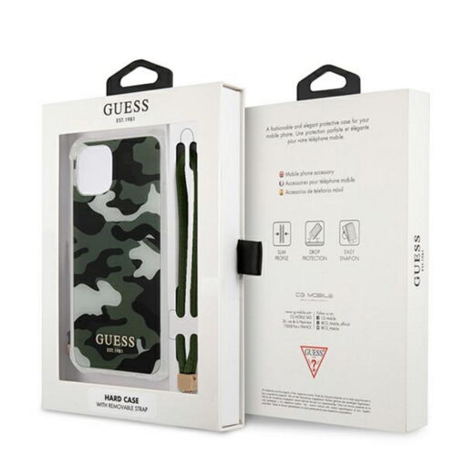 Guess case for iPhone 12 Pro Max 6,7" GUHCP12LKSARKA khaki hard case Camo Collection - Image 4