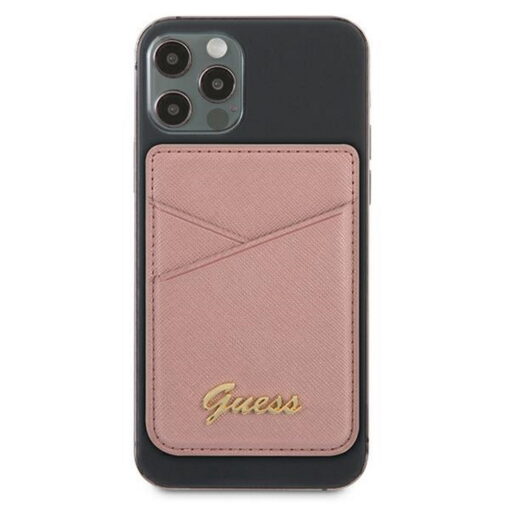 Guess card slot GUWMSSASLPI pink MagSafe Saffiano - Image 2