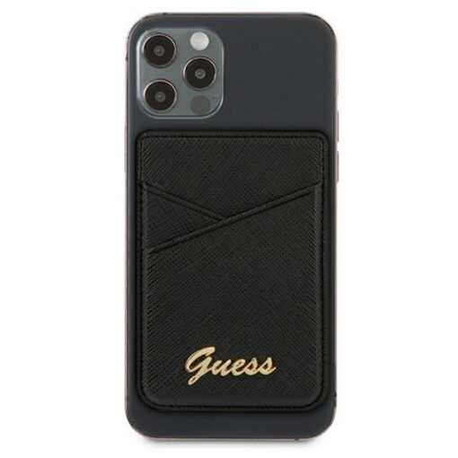 Guess card slot GUWMSSASLBK black MagSafe Saffiano - Image 2