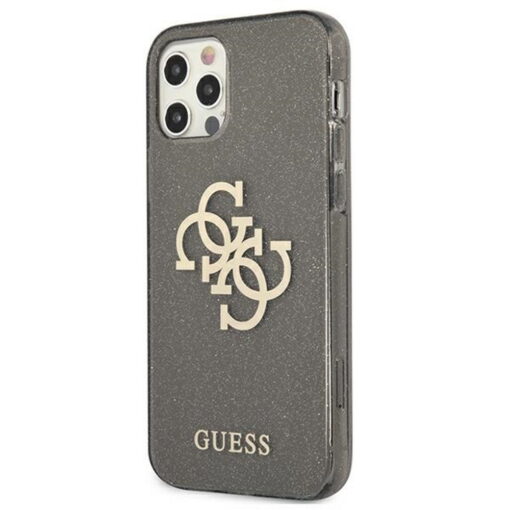 Guess case for iPhone 12 Pro Max 6,7" GUHCP12LPCUGL4GBK black hard case Glitter 4G Big Logo - Image 2