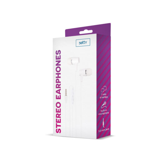 Setty wired earphones white - Image 4