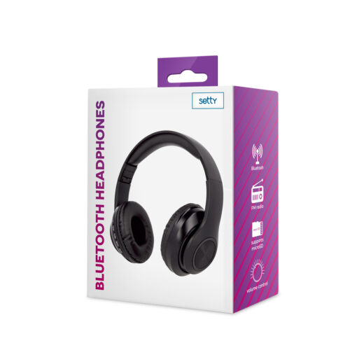 Setty Bluetooth headphones with radio black - Image 4