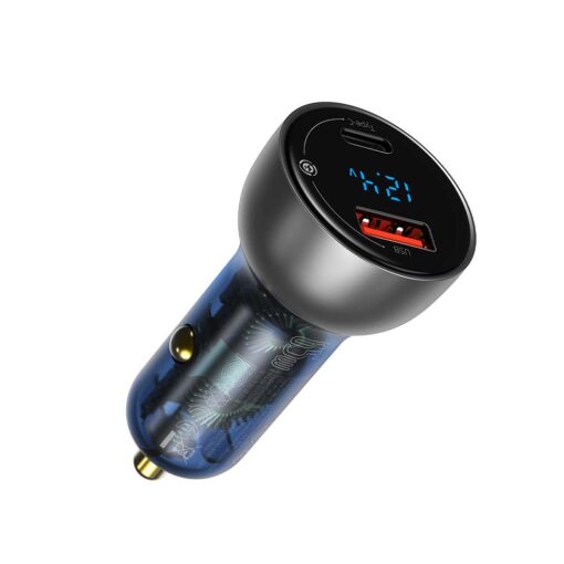 Baseus car charger Particular PD 65W 1x USB 1x USB-C transparent - Image 2