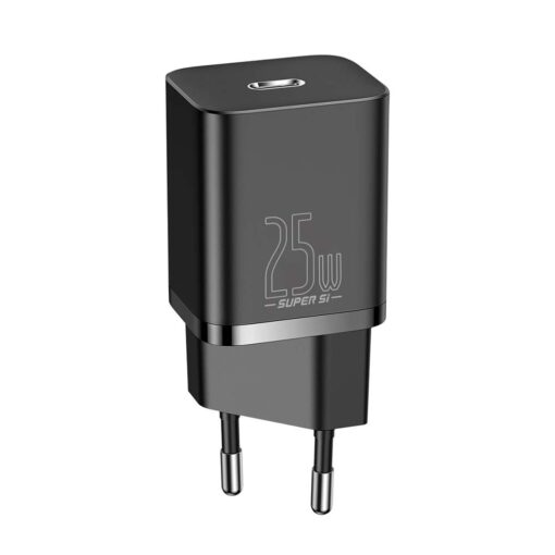 Baseus wall charger Super Si PD 25W 1x USBC black + USB-C - USB-C cable - Image 3