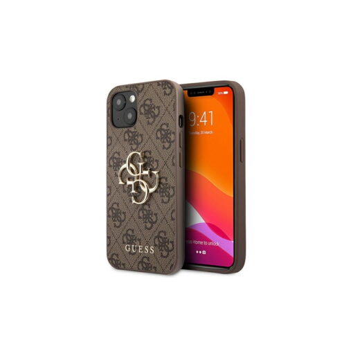 Guess case for iPhone 13 Pro / 13 6,1'' GUHCP13L4GMGBR brown hard case 4G Big Metal Logo - Image 2