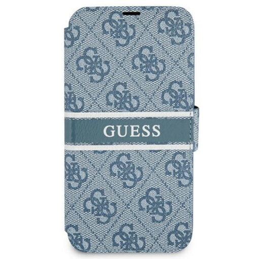 Guess case for iPhone 13 Mini 5,4" GUBKP13S4GDBL blue book case 4G Stripe - Image 2