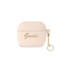 Guess case for Airpods 3 GUA3LSCHSP pink Silicone Heart Charm