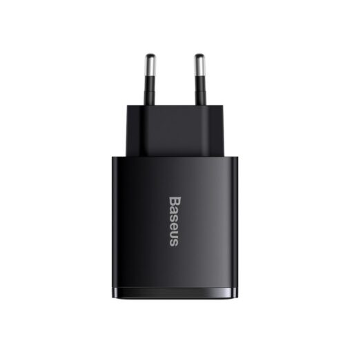 Baseus wall charger Compact PD 30W 1x USB-C 2x USB black - Image 2