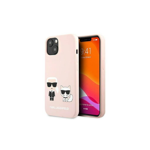 Karl Lagerfeld case for iPhone 13 Pro Max 6,7" KLHMP13XSSKCI pink hard case Silicone Karl & Choupette Magsafe - Image 2