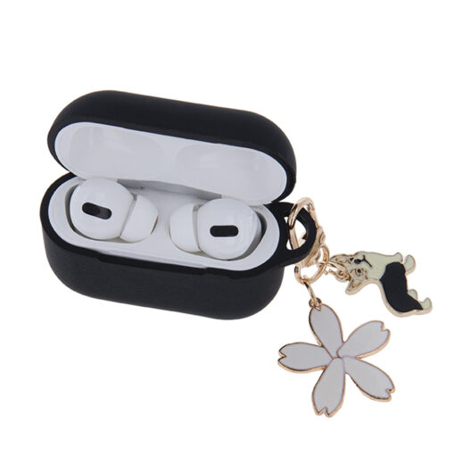 Case for Airpods Pro black with pendant - Image 3