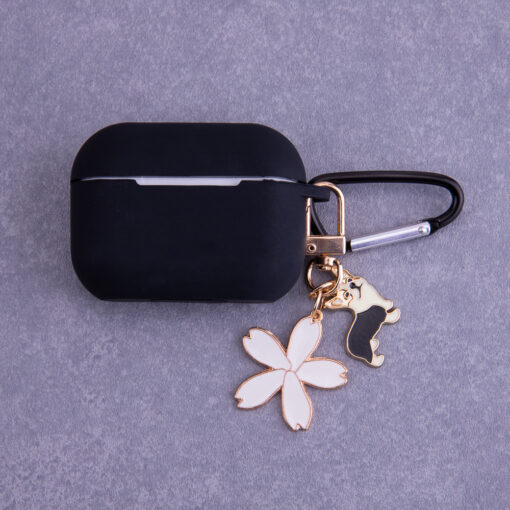 Case for Airpods Pro black with pendant - Image 5