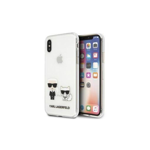 Karl Lagerfeld case for iPhone XS Max KLHCI65CKTR hardcase PC/TPU IK + Choupette Transparent - Image 2