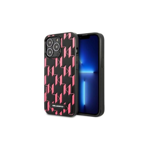 Karl Lagerfeld case for iPhone 13 Pro Max 6,7" KLHCP13XMNMP1P black hard case Monogram and plaque - Image 2
