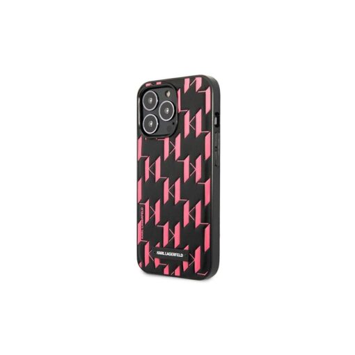 Karl Lagerfeld case for iPhone 13 Pro Max 6,7" KLHCP13XMNMP1P black hard case Monogram and plaque