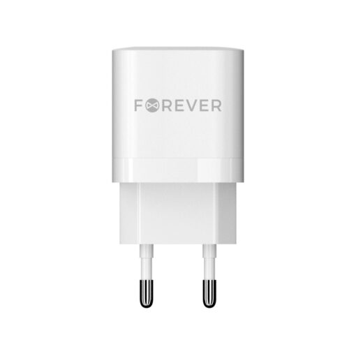 Forever TC-05-33AC GaN PD QC charger 1x USB-C 1x USB 33W white - Image 2