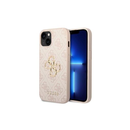Guess case for iPhone 14 Pro 6,1" GUHCP14L4GMGPI pink PU Leather 4G Big Metal Logo - Image 2