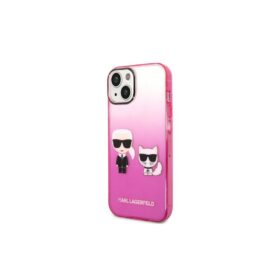 Karl Lagerfeld case for iPhone 14 Plus 6,7" KLHCP14MTGKCP pink HC PC/TPU K&Choupette Centered Grad