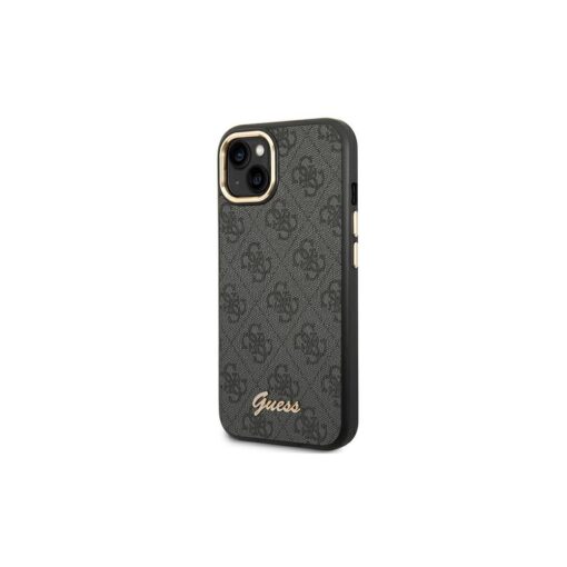 Guess case for iPhone 14 Plus 6,7" GUHCP14MHG4SHK black HC PC/TPU 4G PU Metal Outline Script