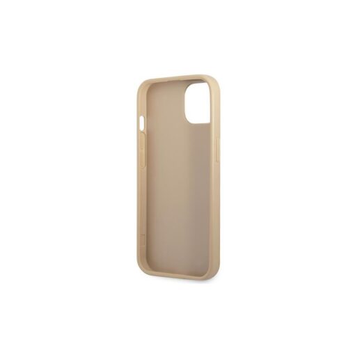 Guess case for iPhone 14 6,1" GUHCP14SPSATLE beige HC Saffiano PU Triangle - Image 3