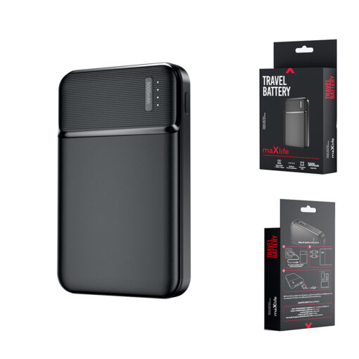 Maxlife power bank MXPB-01 5000 mAh black - Image 12