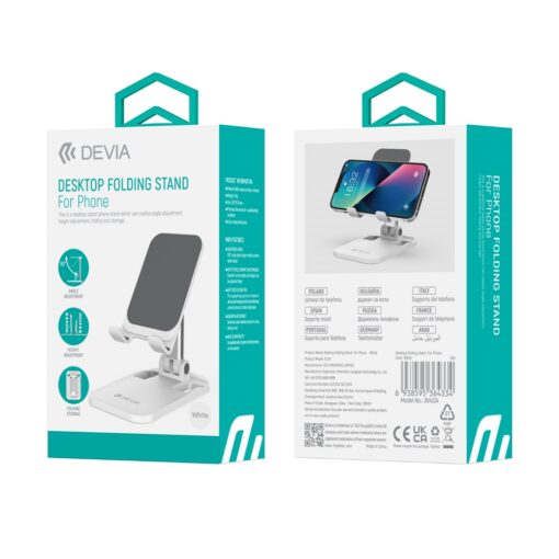 Devia adjustable folding holder stand EL161 for phone tablet pink - Image 4