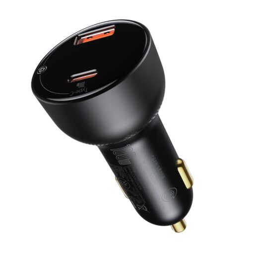 Baseus car charger Superme PD 100W 1x USB 1x USB-C black + cable USB-C - USB-C - Image 5