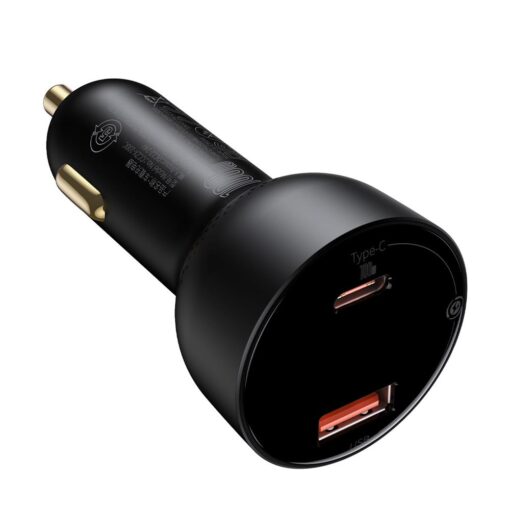 Baseus car charger Superme PD 100W 1x USB 1x USB-C black + cable USB-C - USB-C - Image 6