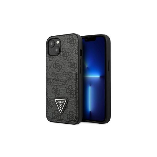 Guess case for iPhone 13 Pro / 13 6,1" GUHCP13LP4TPK black hardcase 4G Triangle Logo Cardslot - Image 2