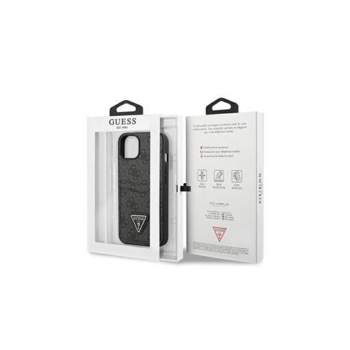 Guess case for iPhone 13 Pro / 13 6,1" GUHCP13LP4TPK black hardcase 4G Triangle Logo Cardslot - Image 4