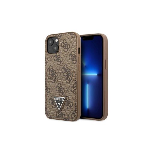 Guess case for iPhone 13 Pro / 13 6,1" GUHCP13LP4TPW brown hardcase 4G Triangle Logo Cardslot - Image 2