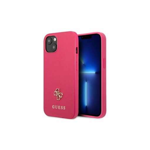 Guess case for iPhone 13 Pro / 13 6,1" GUHCP13LPS4MF pink hardcase Saffiano 4G Small Metal Logo - Image 2