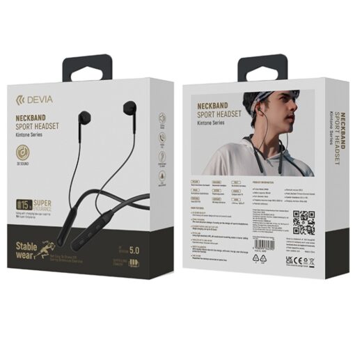 Devia Bluetooth earphones Kintone Neck black - Image 4