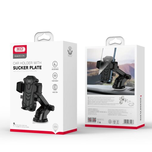 XO car holder C76 black with suction cup - Image 5