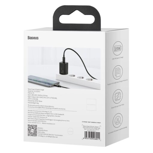 Baseus wall charger Super Si PD 25W 1x USB-C black - Image 7