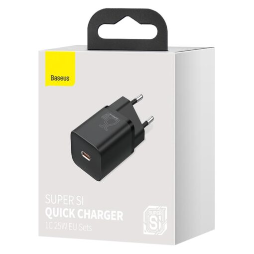 Baseus wall charger Super Si PD 25W 1x USB-C black - Image 8