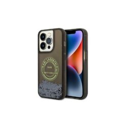 Karl Lagerfeld case for iPhone 14 Pro 6,1" KLHCP14LLCRSGRK black hardcase Liquid Glitter RSG