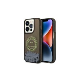 Karl Lagerfeld case for iPhone 14 Pro 6,1" KLHCP14LLCRSGRK black hardcase Liquid Glitter RSG