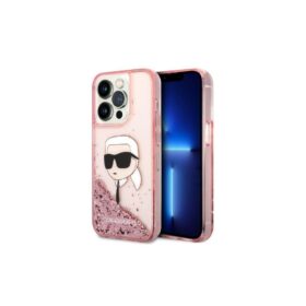 Karl Lagerfeld case for iPhone 14 Pro 6,1" KLHCP14LLNKHCP pink hardcase Glitter Karl Head
