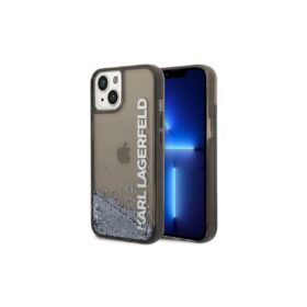 Karl Lagerfeld case for iPhone 14 Pro 6,1" KLHCP14LLCKVK black hard case Magsafe Liq Glitter Elong