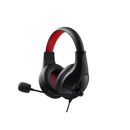 HAVIT wired headphones HV-H2116D on-ear with microphone black-red