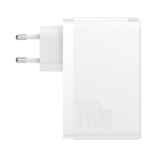 Baseus wall charger GaN5 Pro PD 140W 2x USB-C 1x USB white + USB-C - USB-C 240W cable - Image 2