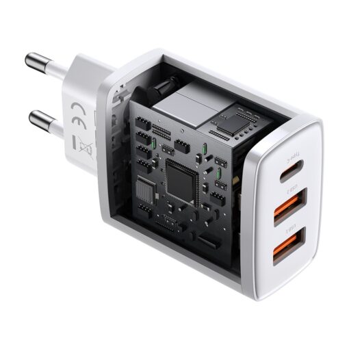 Baseus wall charger Compact PD 30W 1x USB-C 2x USB white - Image 5