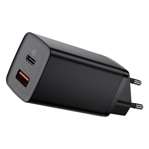 Baseus wall charger GaN2 Lite PD 65W 1x USB-C 1x USB black - Image 2